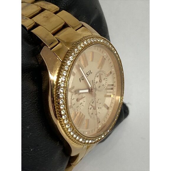 Fossil Cecile AM4628 Women Stainless Steel Rose Analog Dial Quartz Watch BP674 - Picture 5 of 12
